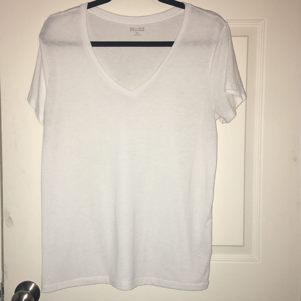 Basic White V-Neck Tee